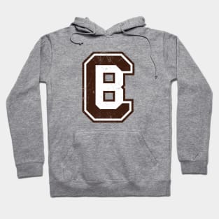 CB Football Monogram - Orange Hoodie